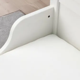 IKEA LEN Cearsaf cu elastic, alb, 80x130 cm