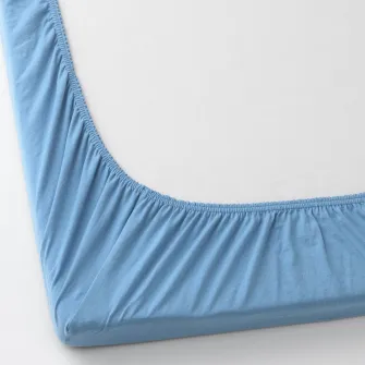 IKEA LEN Cearsaf cu elastic pentru patut, bleu, 60x120 cm
