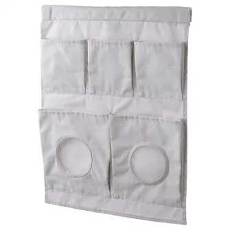 IKEA LEN Depozitare suspendata, buline/gri, 45x64 cm