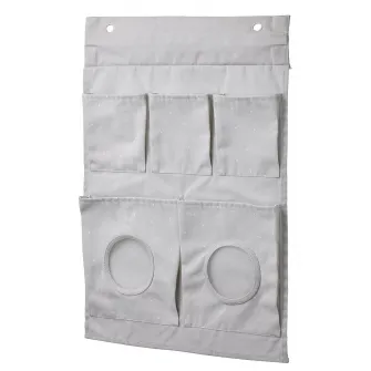 IKEA LEN Depozitare suspendata, buline/gri, 45x64 cm