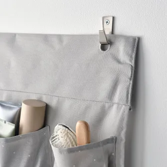 IKEA LEN Depozitare suspendata, buline/gri, 45x64 cm