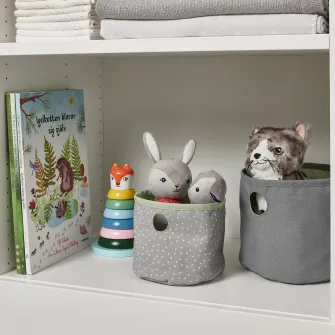 IKEA LEN Set cutii, 2 bucati, verde/gri