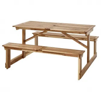 IKEA LERHOLMEN Masa picnic, acacia exterior