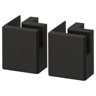 IKEA LERHYTTAN Picior colt plinta decorativa, vopsit negru, 8 cm