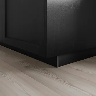 IKEA LERHYTTAN Plinta, vopsit negru, 220x8 cm