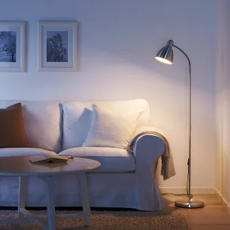 IKEA LERSTA Lampa citit/lampadar, aluminiu cromat