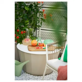 IKEA LÅGASKÄR Masa auxiliara, exterior, bej