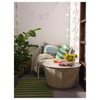 IKEA LÅGASKÄR Masa auxiliara, exterior, bej