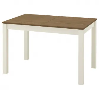 IKEA ÅLHULT Masa extensibila, bej/maro, 120/170x80 cm