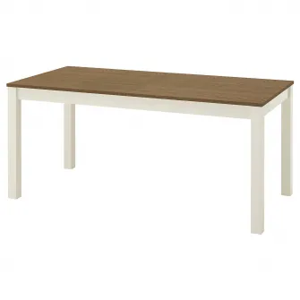 IKEA ÅLHULT Masa extensibila, bej/maro, 170/220x80 cm