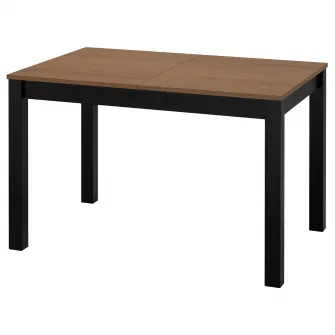 IKEA ÅLHULT Masa extensibila, negru/maro, 120/170x80 cm
