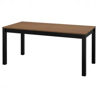 IKEA ÅLHULT Masa extensibila, negru/maro, 170/220x80 cm