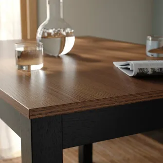 IKEA ÅLHULT Masa, negru/maro, 120x80 cm