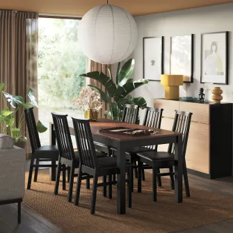 IKEA ÅLHULT Scaun, negru/Bomstad negru