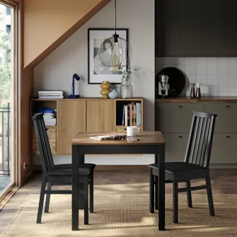 IKEA ÅLHULT Scaun, negru/Bomstad negru