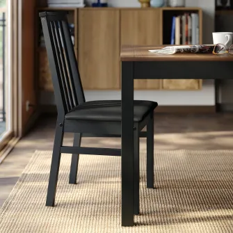IKEA ÅLHULT Scaun, negru/Bomstad negru