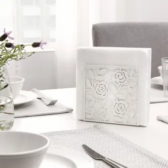 IKEA LIKSIDIG Suport servetele, alb, 16x16 cm