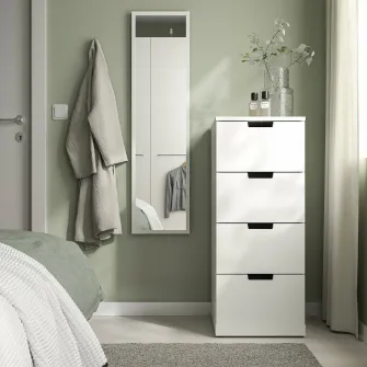 IKEA LILJETRÄD Oglinda, alb, 30x115 cm
