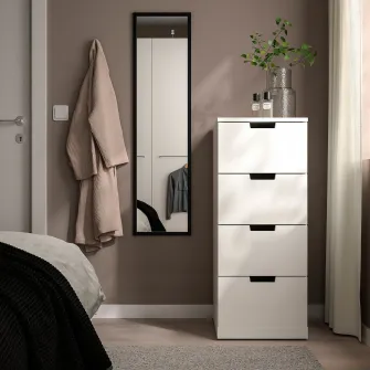 IKEA LILJETRÄD Oglinda, negru, 30x115 cm