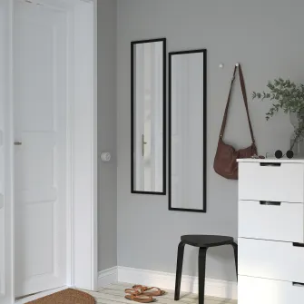 IKEA LILJETRÄD Oglinda, negru, 30x115 cm