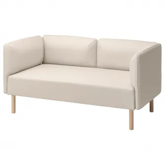 IKEA LILLEHEM Canapea modulara 2locuri, Vissle/bej lemn