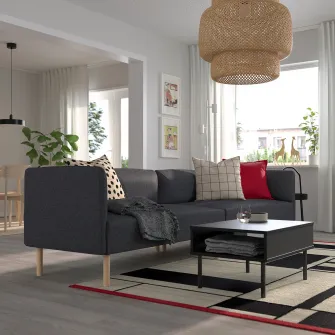 IKEA LILLEHEM Canapea modulara, 4 locuri, Gunnared/gri inchis lemn