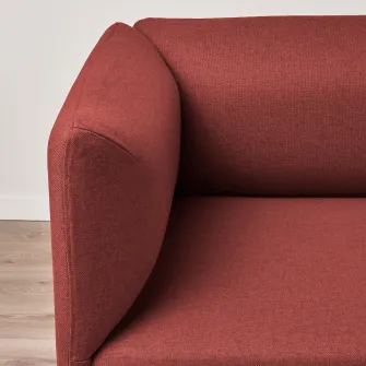 IKEA LILLEHEM Canapea modulara 2loc+masuta, Gunnared/maro-rosu lemn