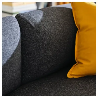 IKEA LILLEHEM Canapea modulara 3 locuri+masuta, Gunnared gri inchis/lemn