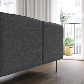 IKEA LILLEHEM Modul 2 locuri, Gunnared/gri inchis metal