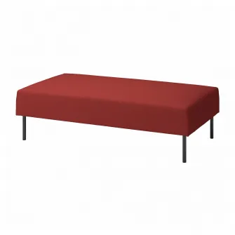 IKEA LILLEHEM Modul 2 locuri, Gunnared/maro-rosu metal