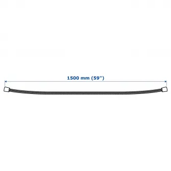 IKEA LILLREVET Furtun dus, alb, 150 cm