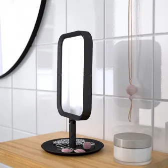 IKEA LINDBYN Oglinda de masa, negru, 14x27 cm