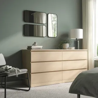 IKEA LINDBYN Oglinda, negru, 28x60 cm