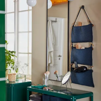 IKEA LINDBYN Oglinda, negru, 40x130 cm