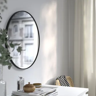 IKEA LINDBYN Oglinda, negru, 50 cm
