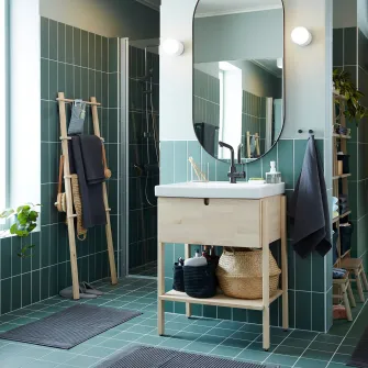 IKEA LINDBYN Oglinda, negru, 60x120 cm
