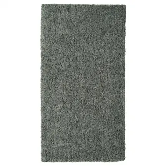 IKEA LINDKNUD Covor, fir lung, gri inchis, 80x150 cm