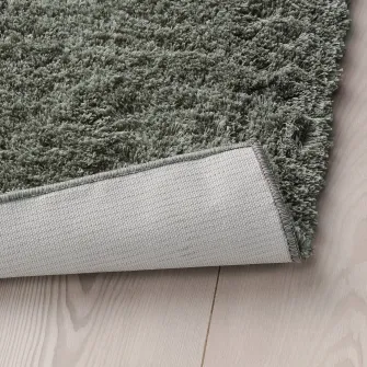 IKEA LINDKNUD Covor, fir lung, gri inchis, 80x150 cm