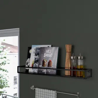 IKEA LINDÅSEN Etajera, antracit, 75 cm