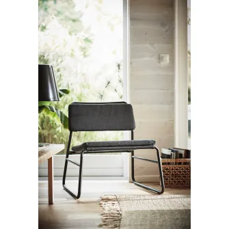 IKEA LINNEBÄCK Fotoliu, Vissle gri inchis