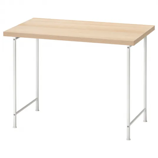 IKEA LINNMON / SPÄND Birou, aspect stejar antichizat/alb, 100x60 cm
