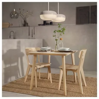 IKEA LISABO / LISABO Masa + 2 scaune, furnir frasin/furnir frasin, 88 cm
