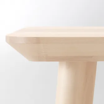 IKEA LISABO / LISABO Masa + 4 scaune, frasin/Tallmyra alb/negru, 140x78 cm