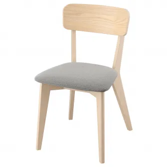 IKEA LISABO Scaun, frasin/Tallmyra alb/negru