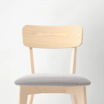 IKEA LISABO Scaun, frasin/Tallmyra alb/negru