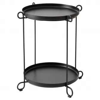 IKEA LIVELYCKE Masuta servit, negru, 50 cm