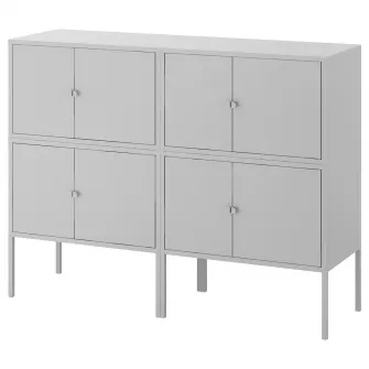 IKEA LIXHULT Combinatie corp, gri, 120x35x92 cm