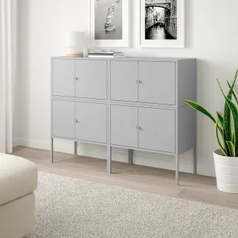 IKEA LIXHULT Combinatie corp, gri, 120x35x92 cm