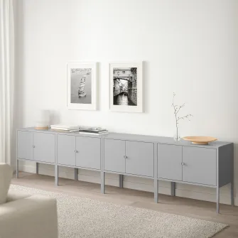 IKEA LIXHULT Combinatie corp, gri, 120x35x92 cm