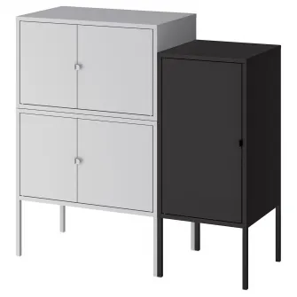 IKEA LIXHULT Combinatie corp, gri/antracit, 95x35x92 cm